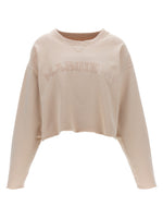 Pink Logo embroidery sweatshirt 1