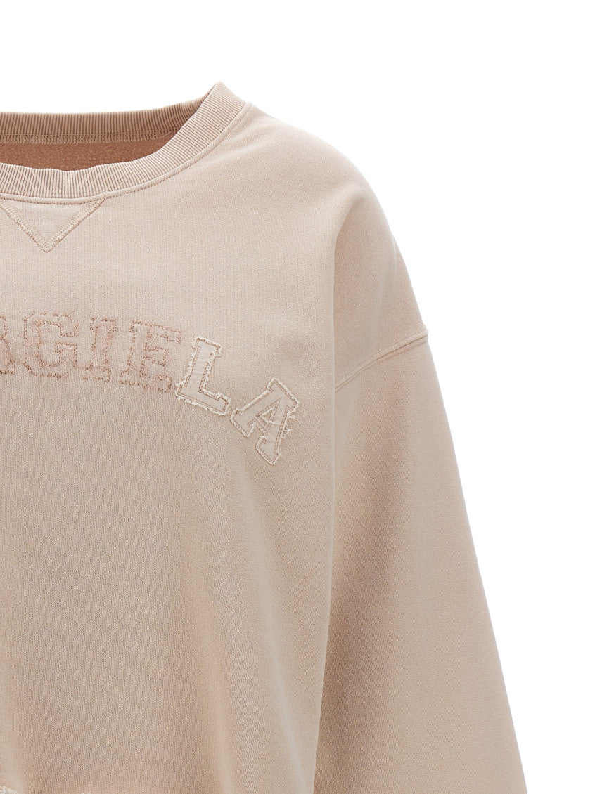Pink Logo embroidery sweatshirt 3