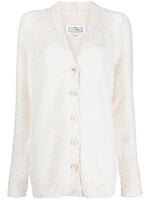 White Cotton blend cardigan 1