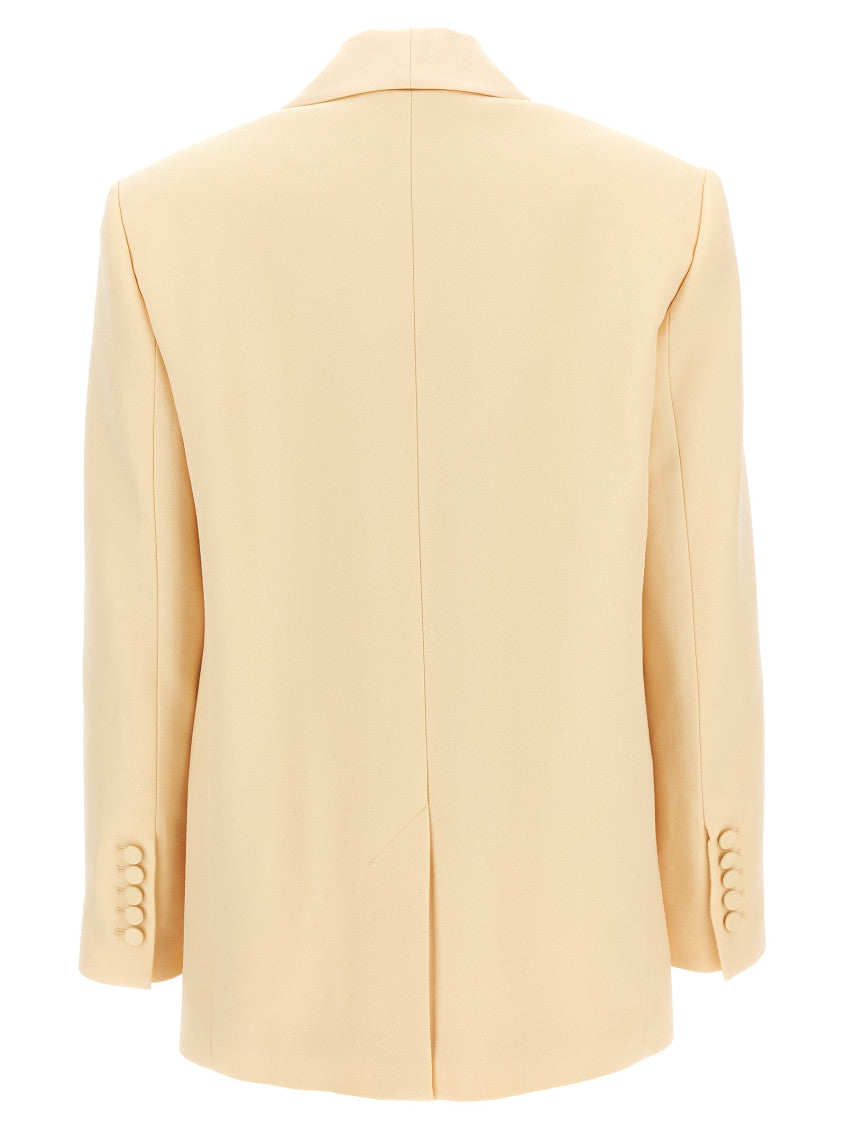 Beige Single Breasted Blazer 2