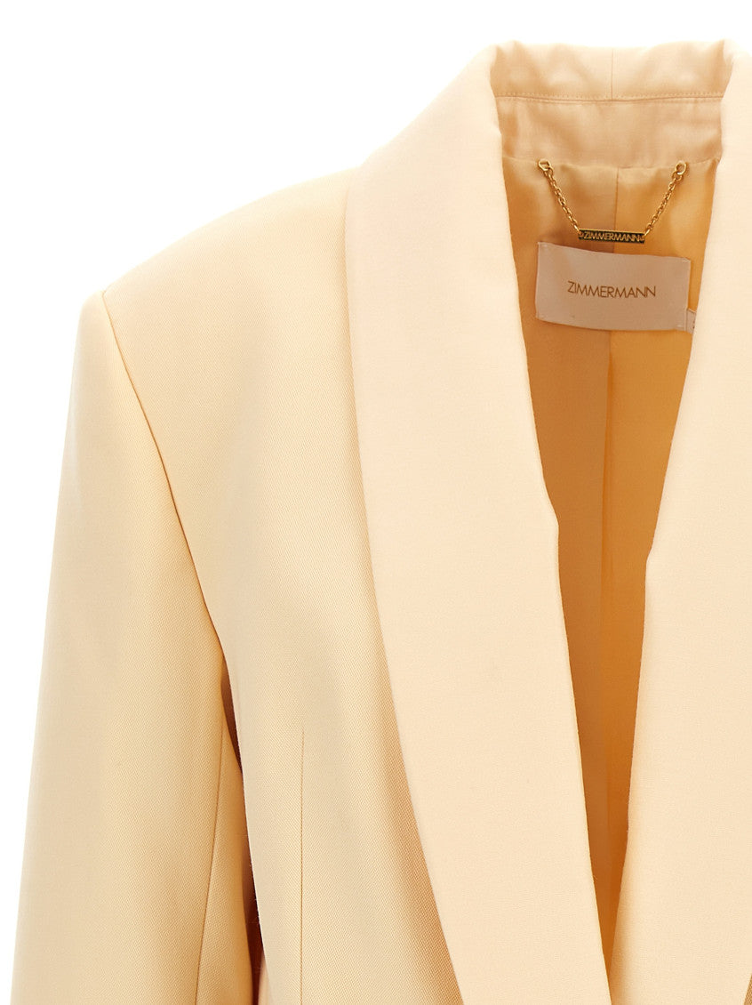 Beige Single Breasted Blazer 3
