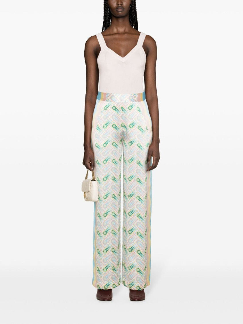 Multi Color Printed Wide Leg Pant 6