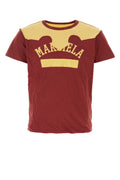 Maroon Two-tone Cotton T-shirt 1