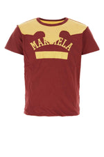 Maroon Two-tone Cotton T-shirt 1