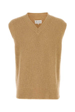 Biscuit wool blend vest 1
