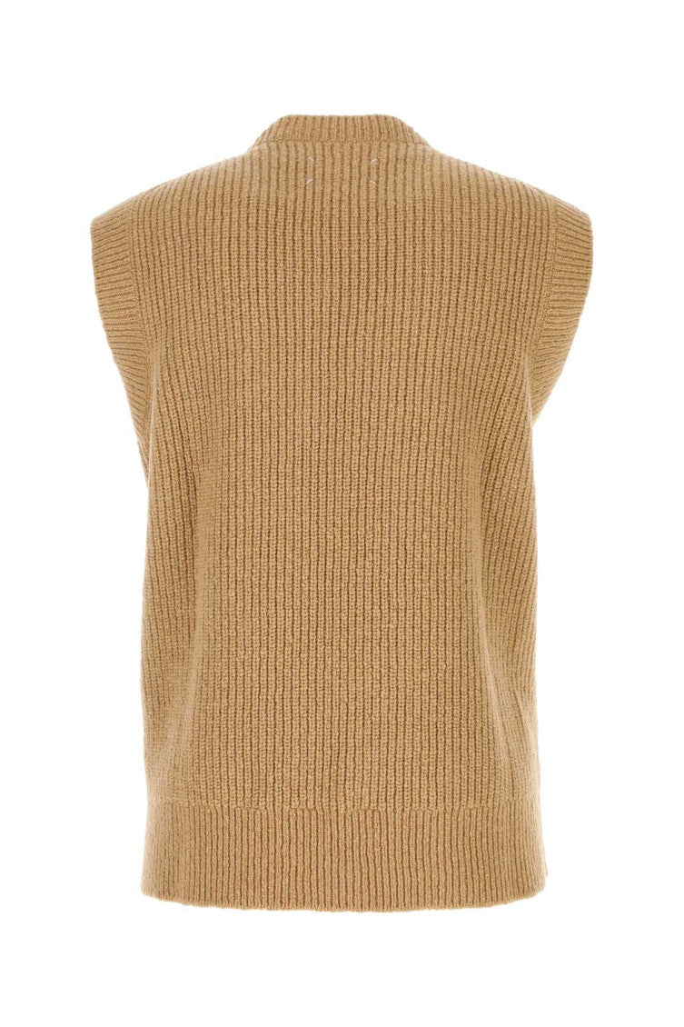 Biscuit wool blend vest 2