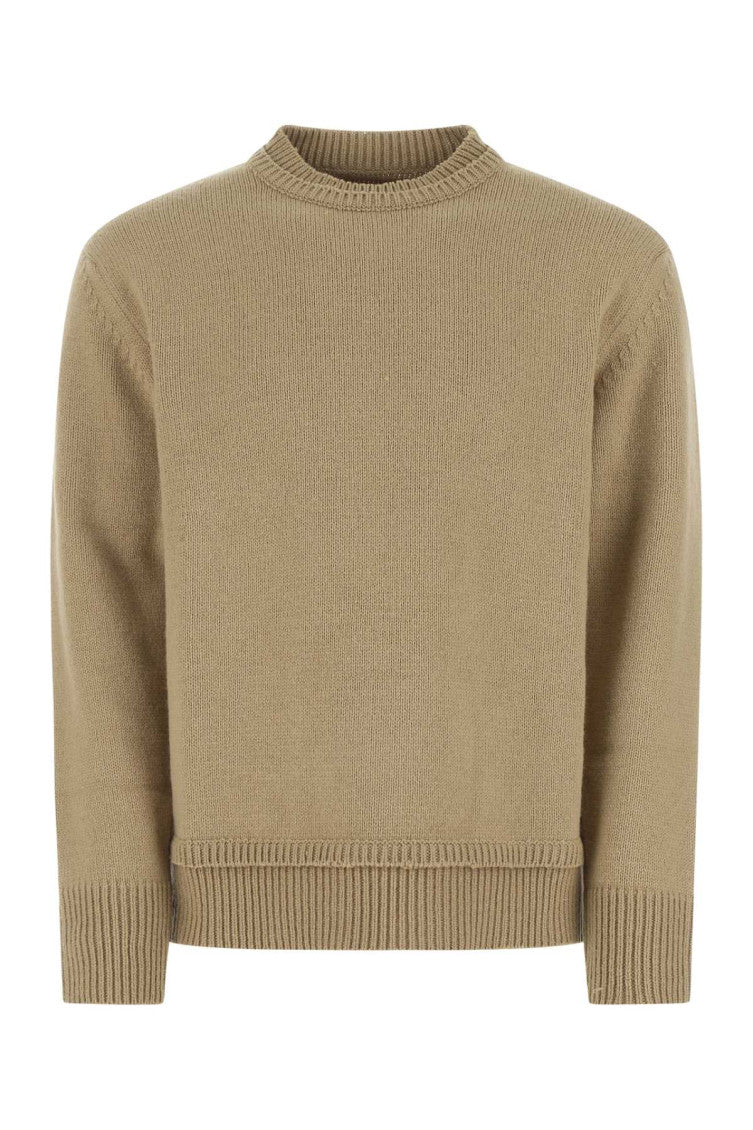 Beige wool blend sweater 1