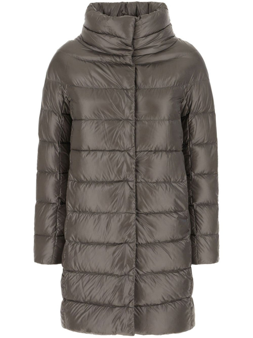 Grey Quilted- Long Jacket 1