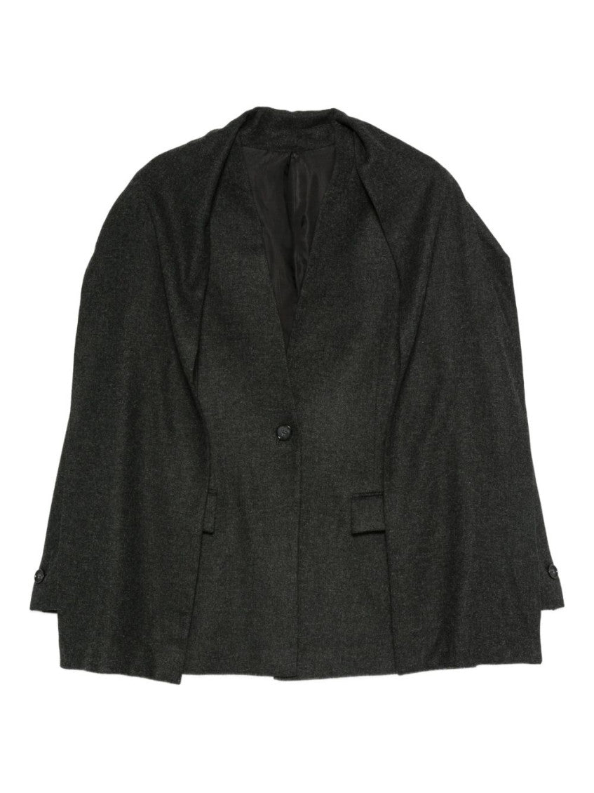 Grey Cape Blazer 1