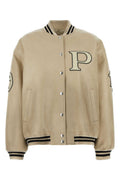 Ivory leather bomber jacket 1
