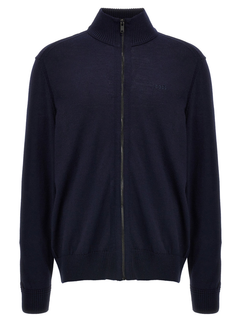 Blue Logo Cardigan 1