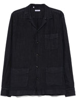 Navy Blue Long Sleeve Overshirt 1