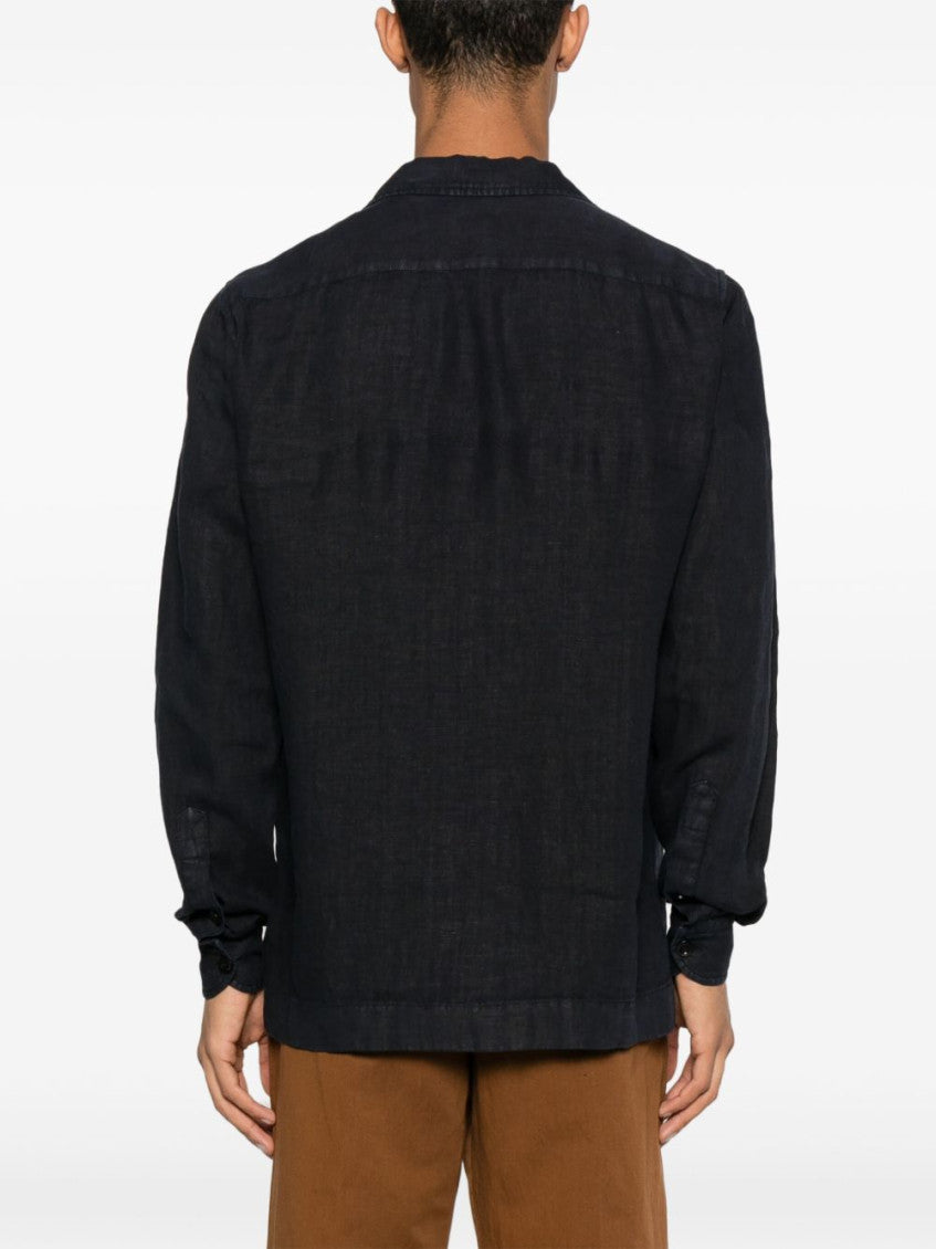 Navy Blue Long Sleeve Overshirt 3