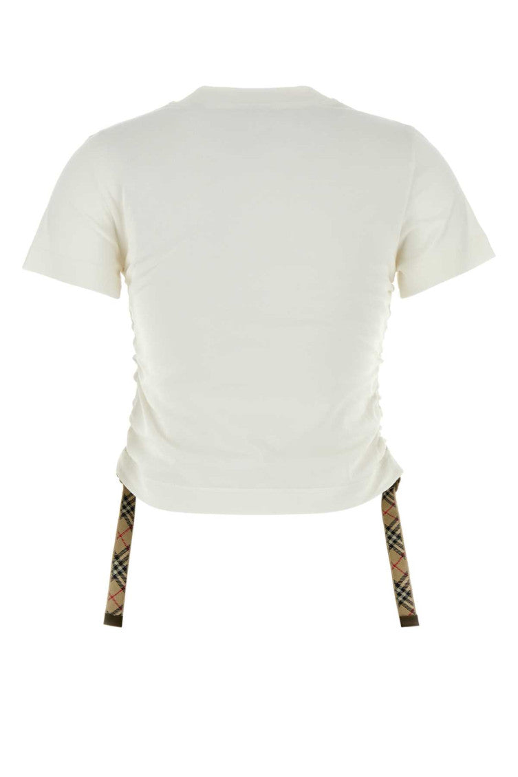 White Check-trim T-shirt 2
