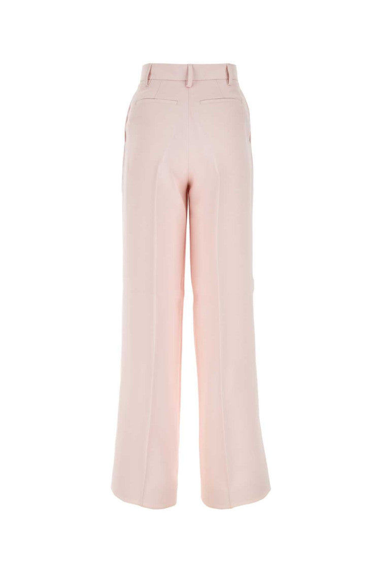 Light pink viscose wide-leg pant 2