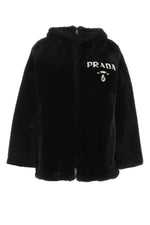 Black reversible fur coat 1