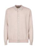 Grey Polo Cardigan Sweater 1