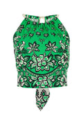Green  Printed Poplin Top 1