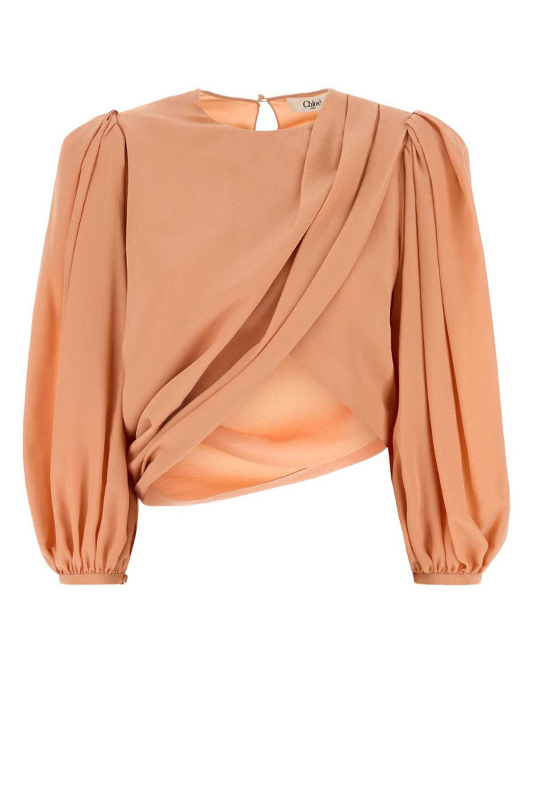Pink Draped Cropped Top 1