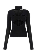 Black stretch viscose top 1