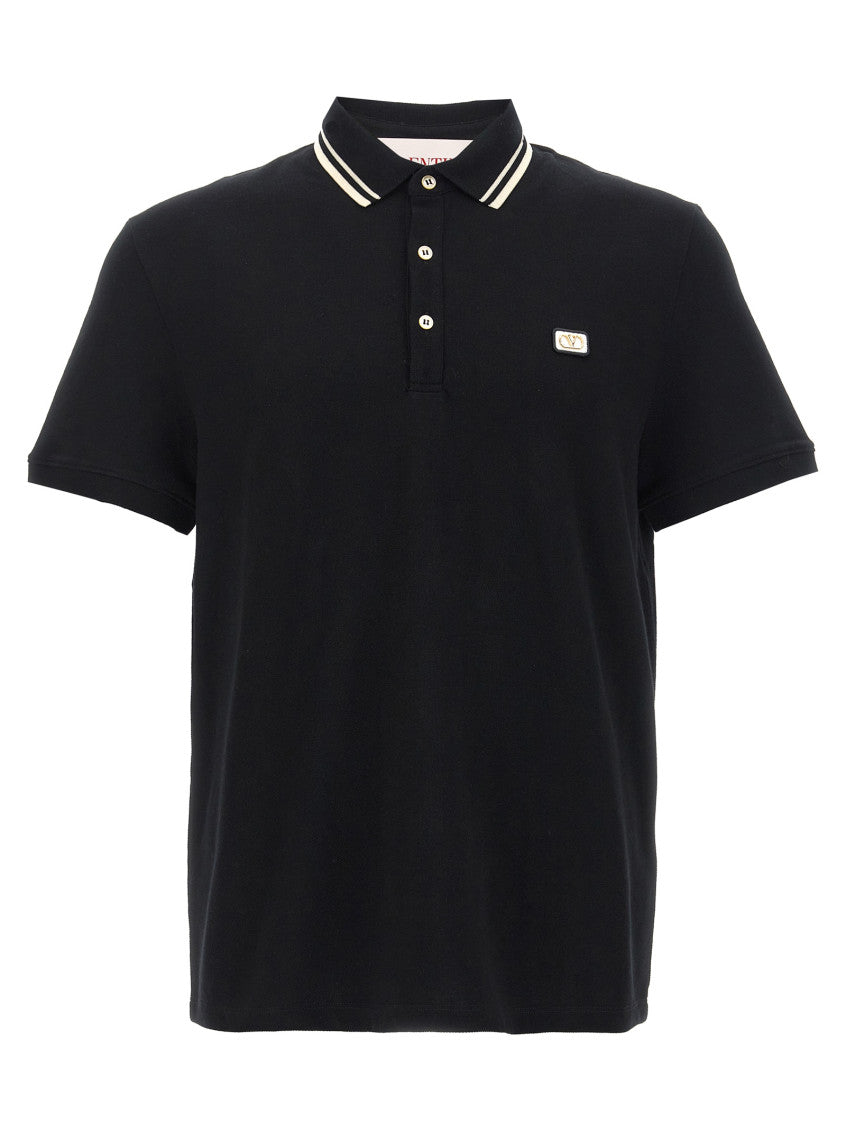Black VLogo Polo 1
