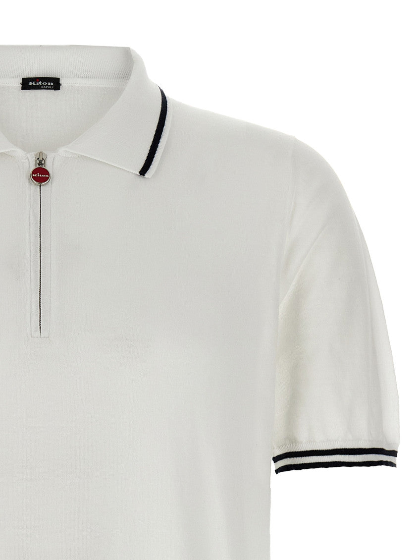 White Logo Polo 3