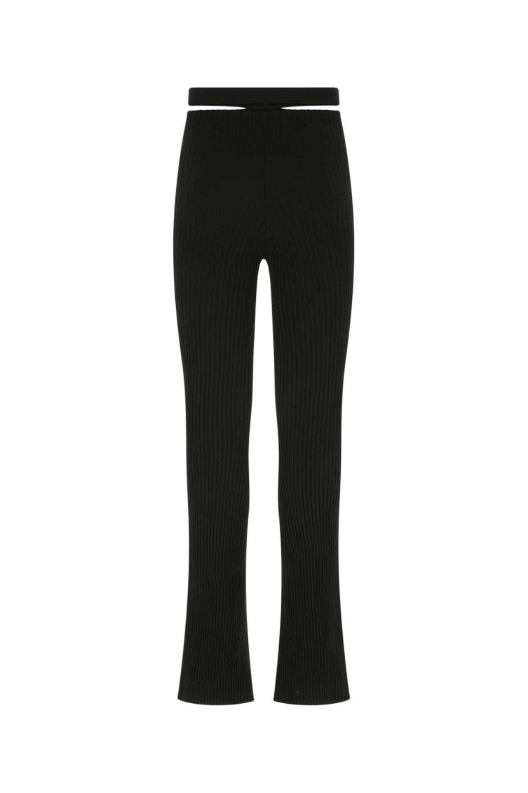 Black Stretch Viscose Blend Pant 2