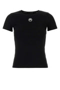 Black Crescent Moon-embroidered T-shirt 1