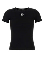 Black Crescent Moon-embroidered T-shirt 1