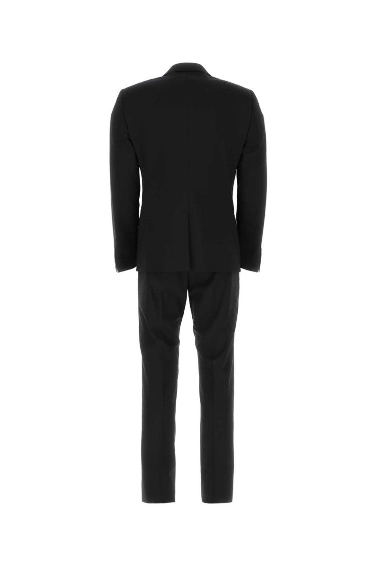 Black Stretch Wool Tuxedo Suit 2
