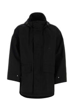Black nylon windbreaker 1