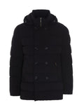 Black Florio bi-stretch nylon down jacket 1