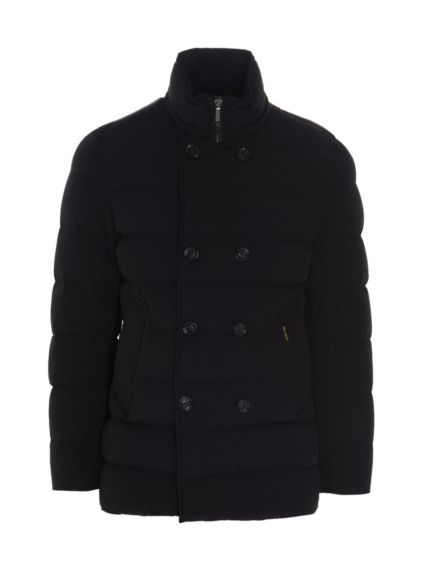 Black Florio bi-stretch nylon down jacket 2