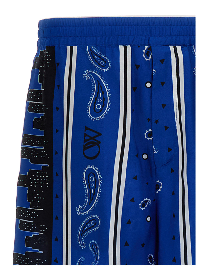 Blue Bandana Pattern Shorts 3