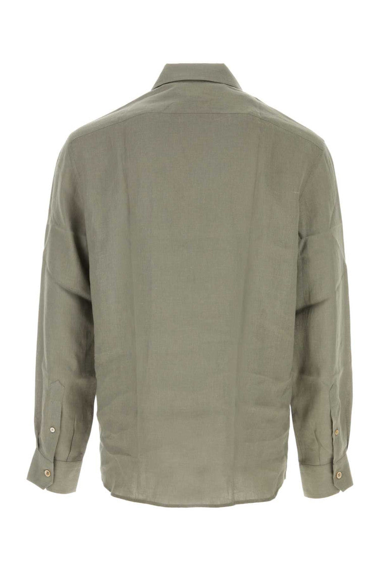 Olive Green Solid Shirt 2