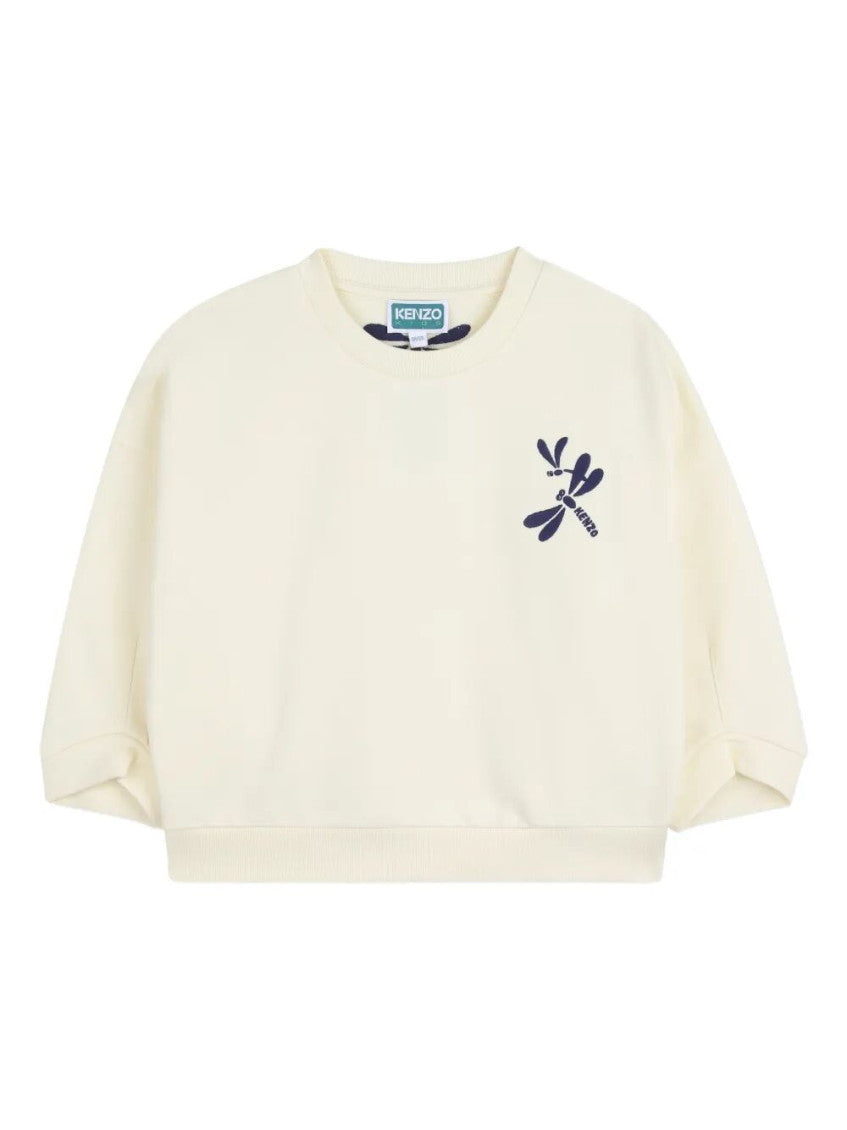 Girls Cream Graphic Sweatshirt 1