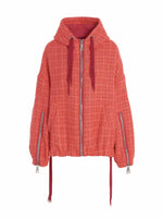 Orange Textured Hood Jacket 1