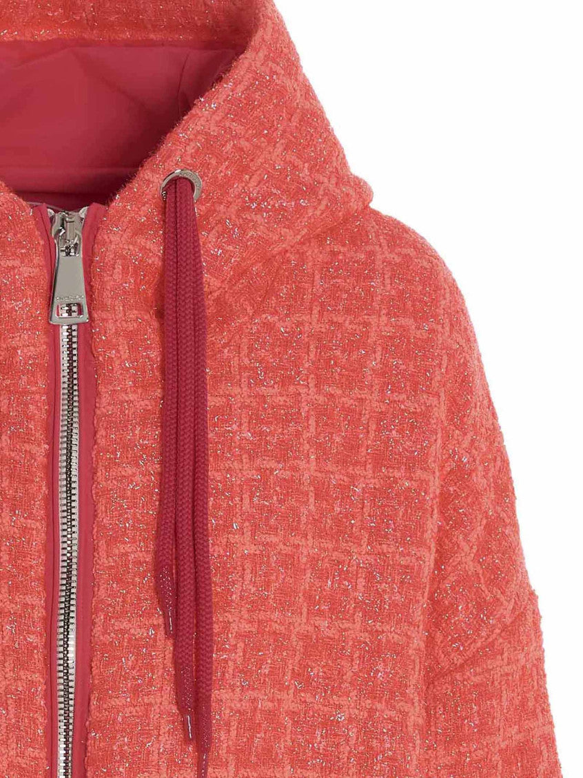 Orange Textured Hood Jacket 3