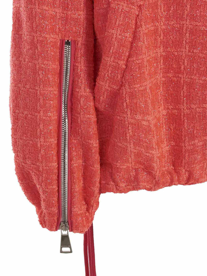 Orange Textured Hood Jacket 4
