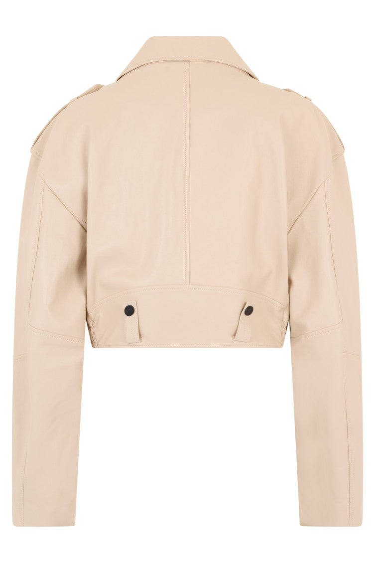 Beige Shirt Collar Jacket 2