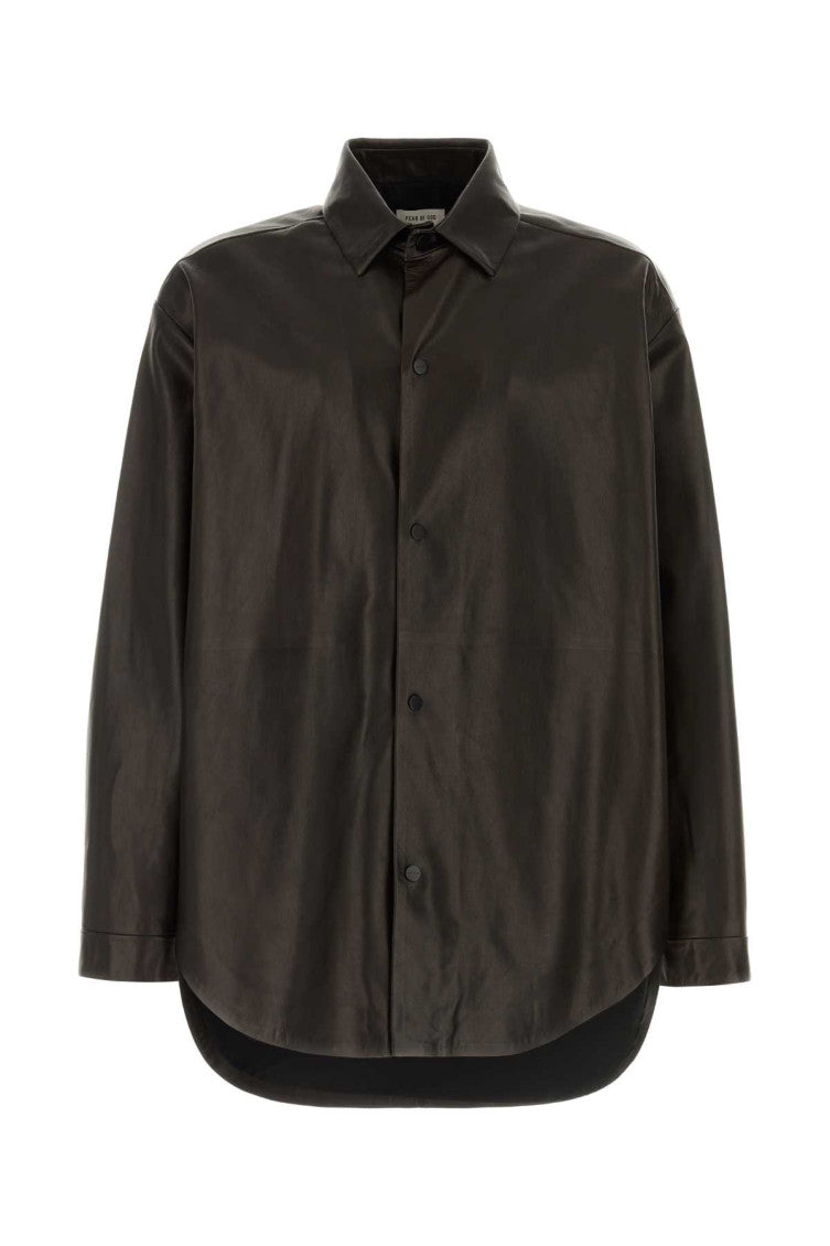 Dark Brown Solid Shirt 1