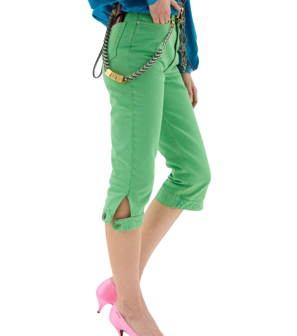 Green Regular Mid Rise Jean 3