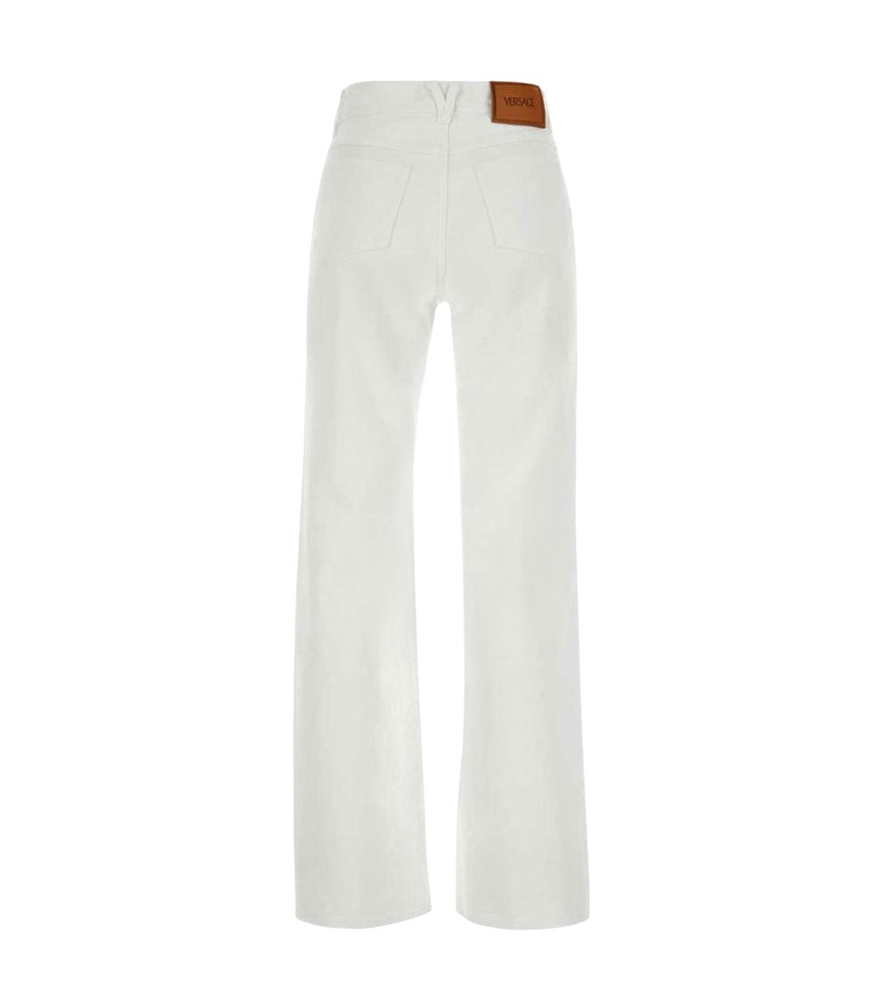 White Straight Flat Front Pant 2