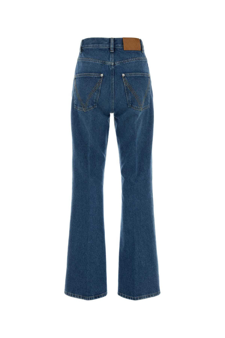 Blue Flared Mid Rise Jeans 2