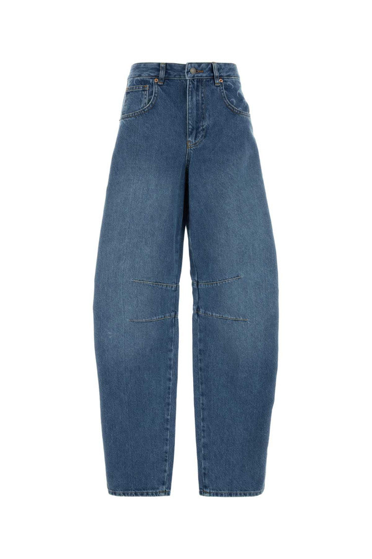 Blue Relaxed High Rise Jean 1