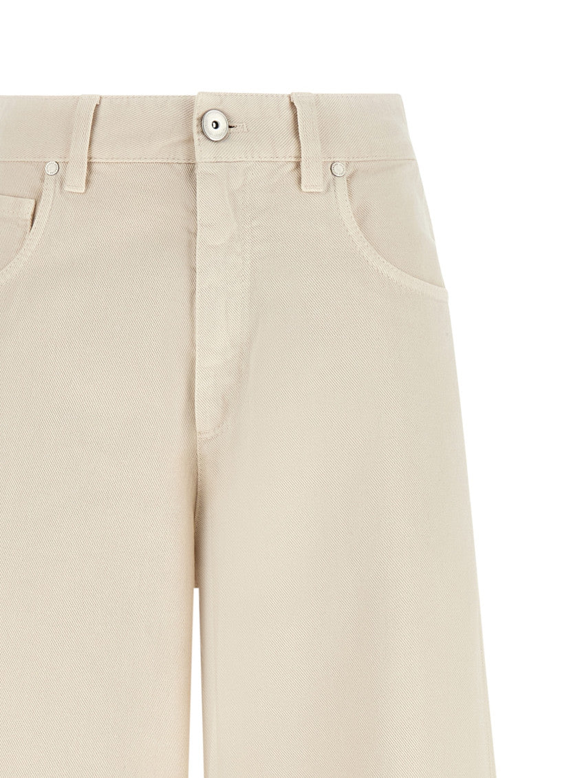 Beige Relaxed Mid Rise Jeans 3