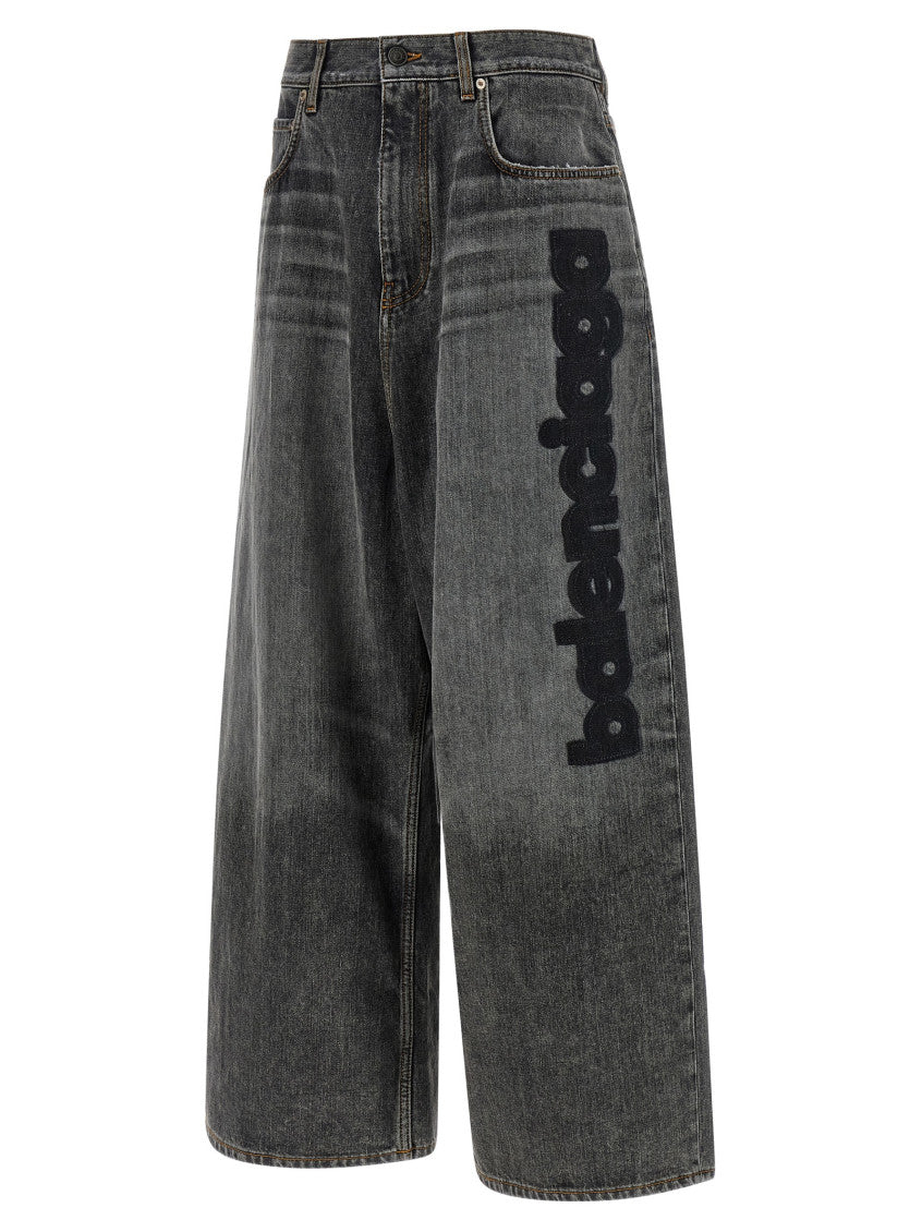 Grey Loose Low Rise Jeans 3