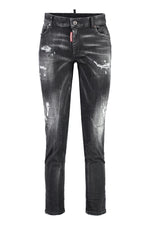 Black Skinny Mid Rise Jeans 1