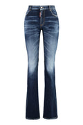 Blue Flared High Rise Jeans 1