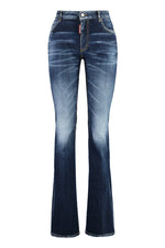 Blue Flared High Rise Jeans 1